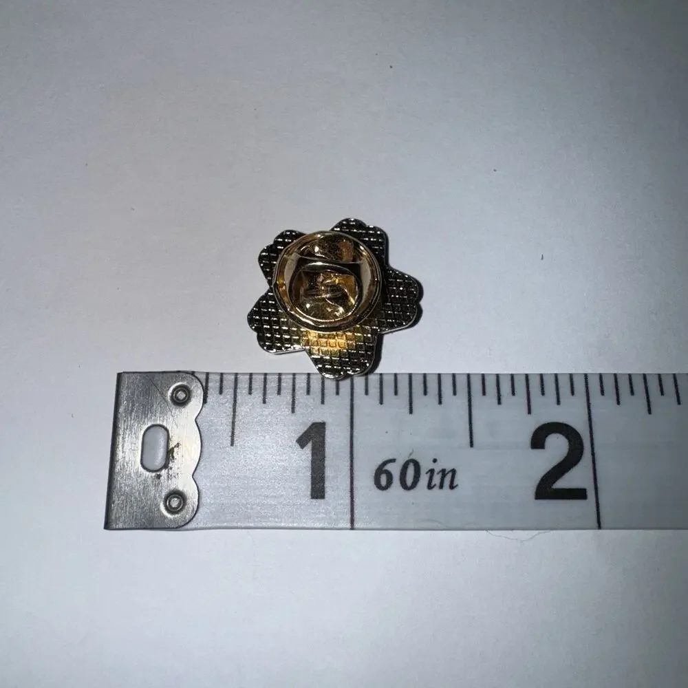 Black Flower Pin Brooch